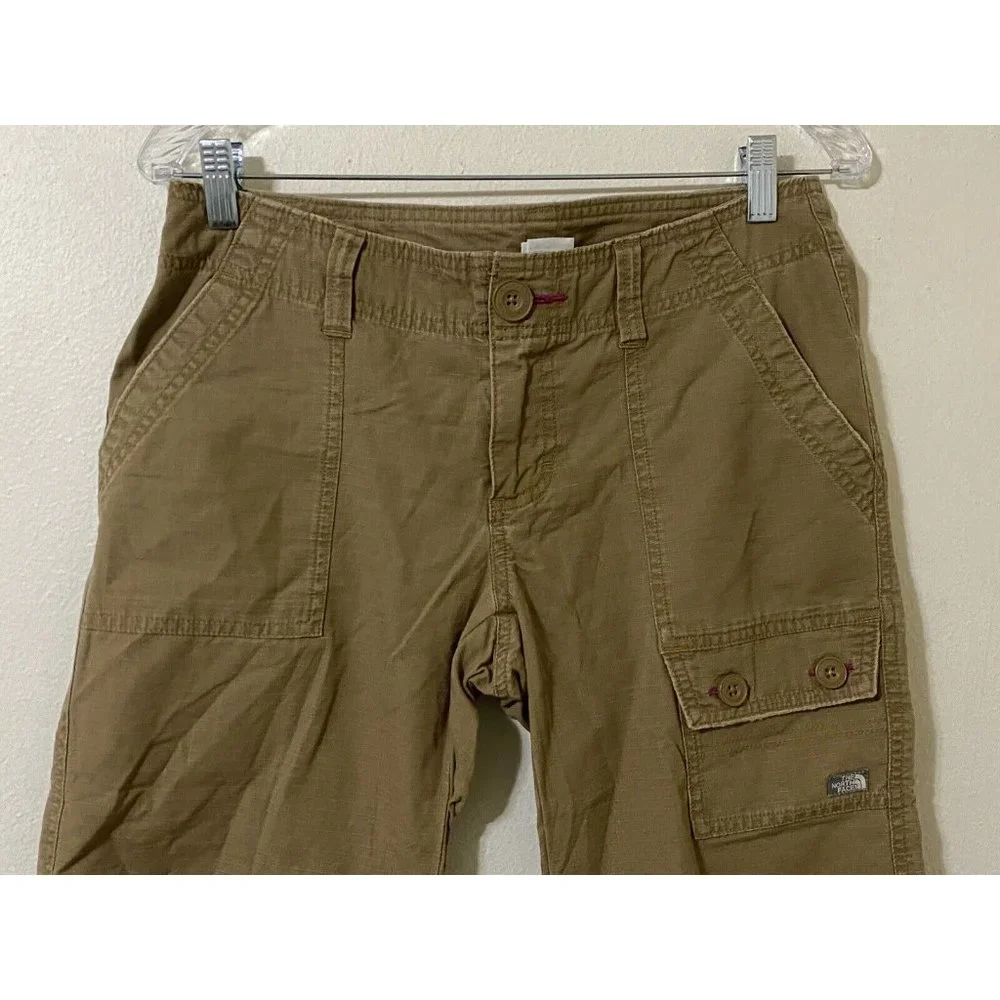 The North Face Women's Size 6 Golden Brown Casual Hiking Capri Pants 32" x 18" - Picture 2 of 9